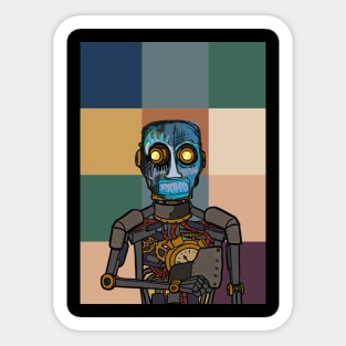 Discover NFT Character - RobotMask Pixel with Street Eyes on TeePublic Sticker